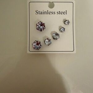 Stainless Steel diamond Earrings